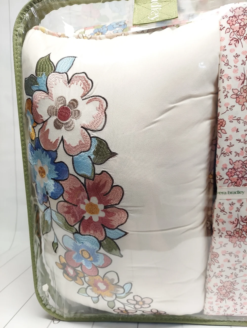 Vera Bradley Multicolor Floral Reversible Queen Comforter Set -8 pieces